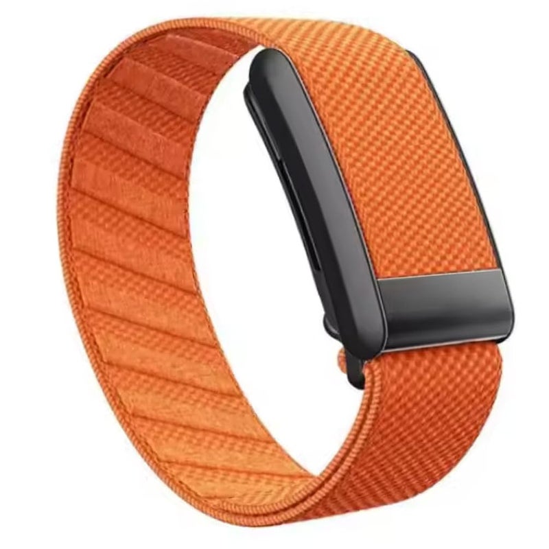 Sankel Nylon Band Compatible for WHOOP 50 One Peak and Life UltraSoftAdjustable Sport Comfort Stretchy Elastic Braided Replacement Wristbands Straps for Whoop 50 NOT for Gen 4 Orange