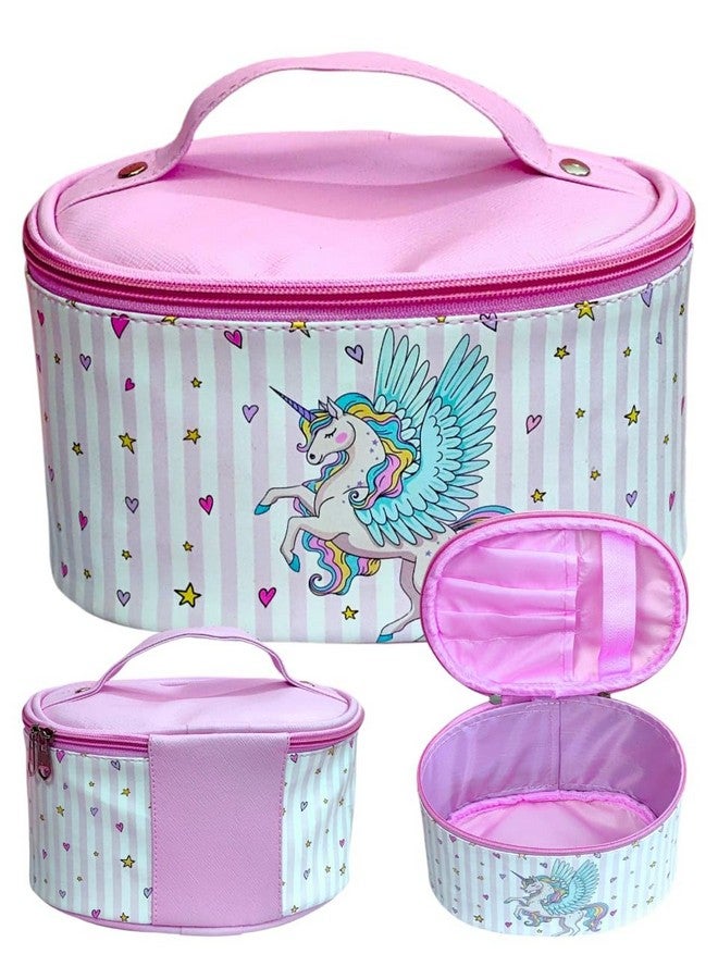 Tera13 TERA 13 Makeup Organizer Bag, Unicorn Vanity Case Pouch for Women and Girls (1 Pcs), Cosmetic Bags, Return Gifts, Jewellery, Make Up Kit, Zipper Pouch - Image 1