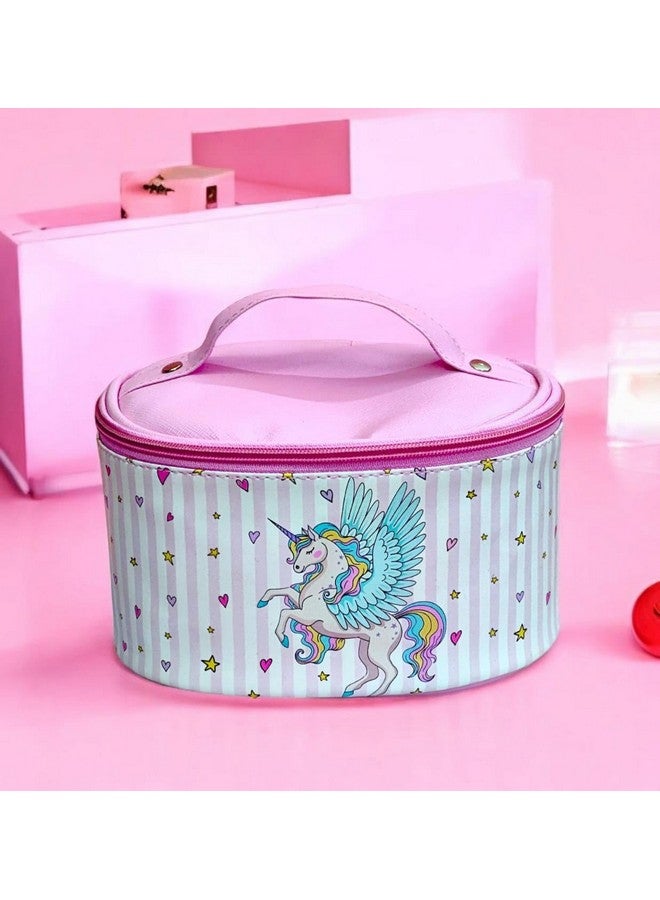 Tera13 TERA 13 Makeup Organizer Bag, Unicorn Vanity Case Pouch for Women and Girls (1 Pcs), Cosmetic Bags, Return Gifts, Jewellery, Make Up Kit, Zipper Pouch - Image 4