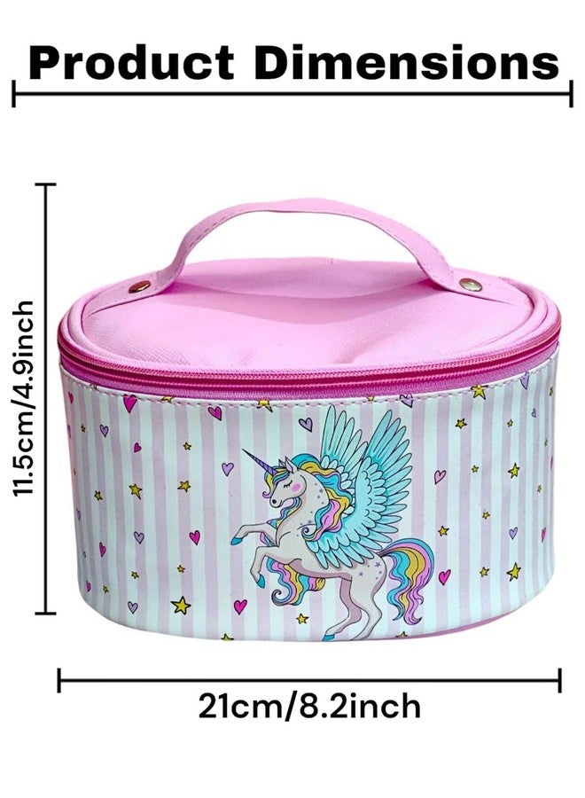 Tera13 TERA 13 Makeup Organizer Bag, Unicorn Vanity Case Pouch for Women and Girls (1 Pcs), Cosmetic Bags, Return Gifts, Jewellery, Make Up Kit, Zipper Pouch - Image 2