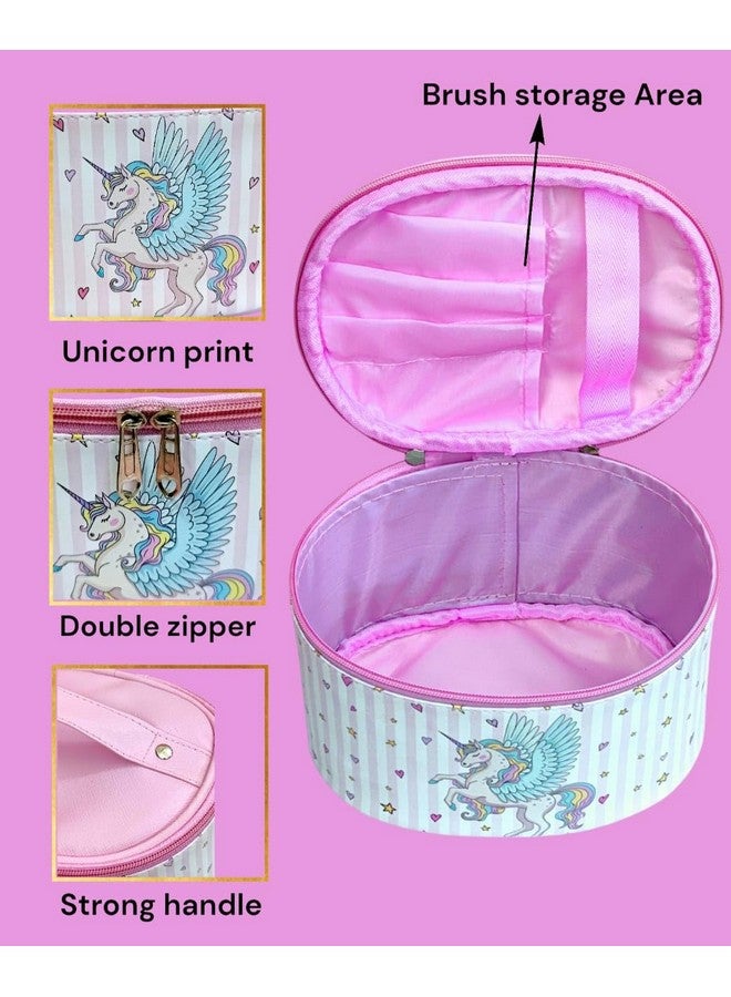 Tera13 TERA 13 Makeup Organizer Bag, Unicorn Vanity Case Pouch for Women and Girls (1 Pcs), Cosmetic Bags, Return Gifts, Jewellery, Make Up Kit, Zipper Pouch - Image 3