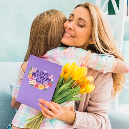 Yeomant 3D Mothers Day Card, Happy Mother's Day Pop Up Cards, Mother's Day Card with Envelope And Message Note, Recycled and Eco-Friendly - Image 2