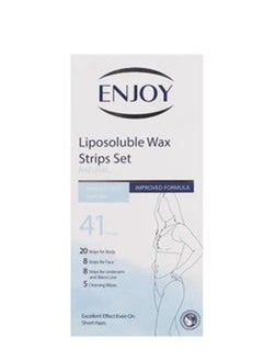 ENJOY Natural Wax Strips for Hair Removal for Normal Skin 41Strips  - Image 2