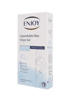 ENJOY Natural Wax Strips for Hair Removal for Normal Skin 41Strips  - Image 1