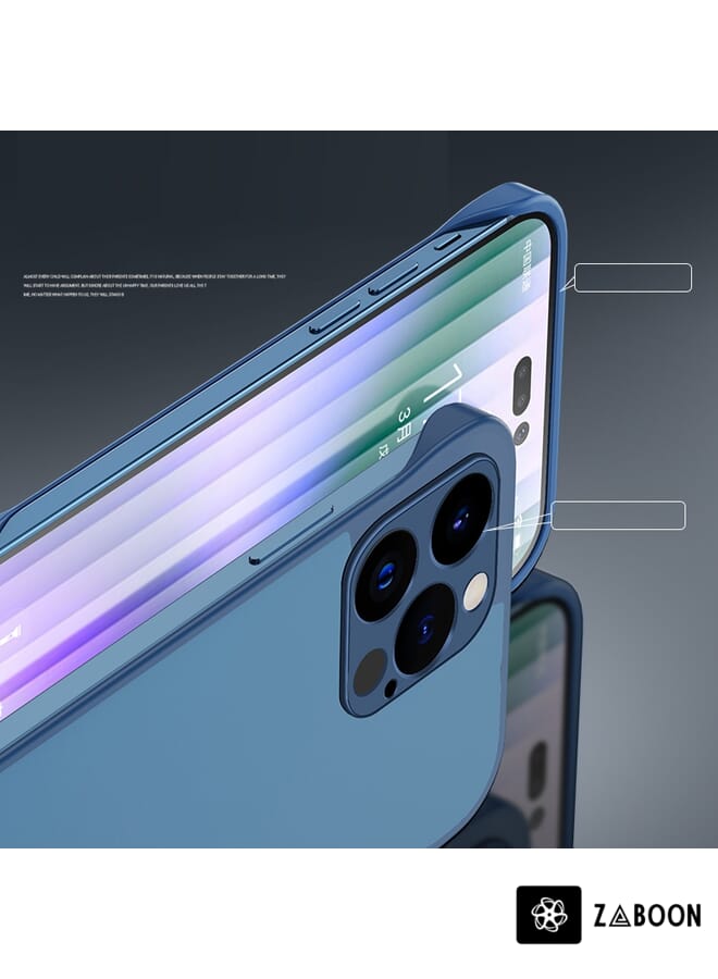 Zaboon Protective Case Cover For iPhone 14 Metal Lens Frosted Finger Ring Strap - Image 4