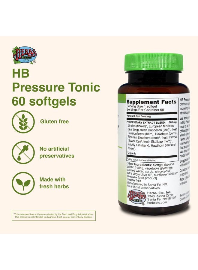 Herbs Etc. HB Pressure Tonic - Healthy Blood Circulation Support Supplement - Aid Cardiovascular Health - Herbal Supplement for Natural Energy Support - Gluten-Free - 60 Softgels (60 Servings) - Image 3