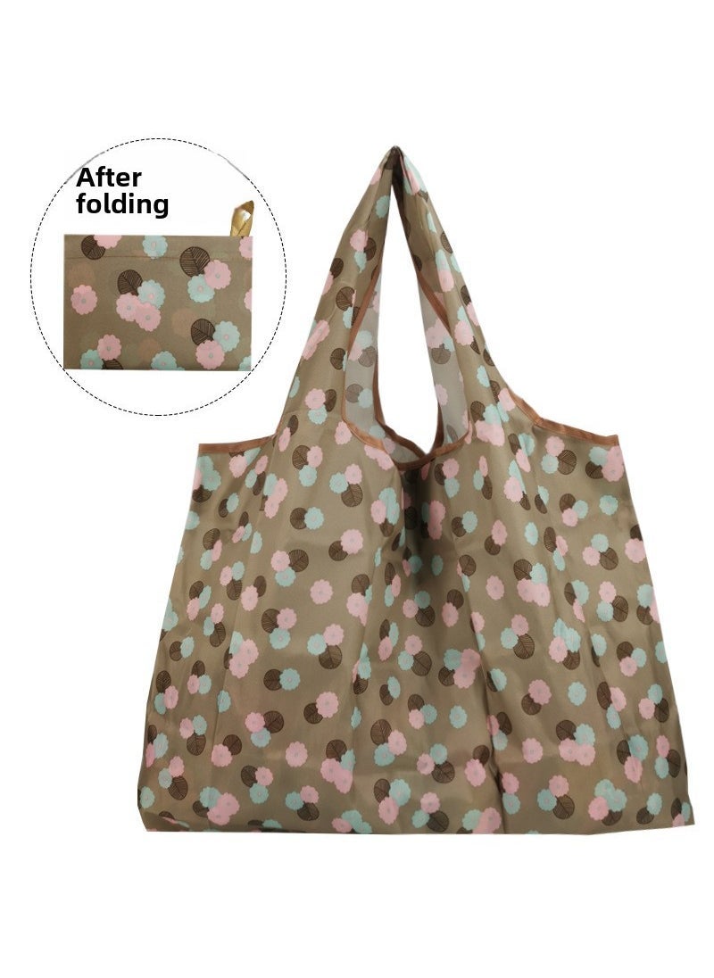 Generic 1 x 5 pcs Foldable Eco-Friendly Large Oxford Shopping Tote Five-pointed flower 