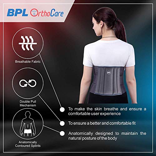 BPL Medical Technologies Bpl Orthocare Lumbar Support-L (Gray) - Image 2