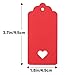 G2PLUS Red Gift Tags 100PCS Hollow Heart Gift Tags Wedding Favors Tag Present Name Labels 37x18in Blank Paper Present Tag with String for Mothers Day Wedding Birthday Christmas Party Favors - Image 4
