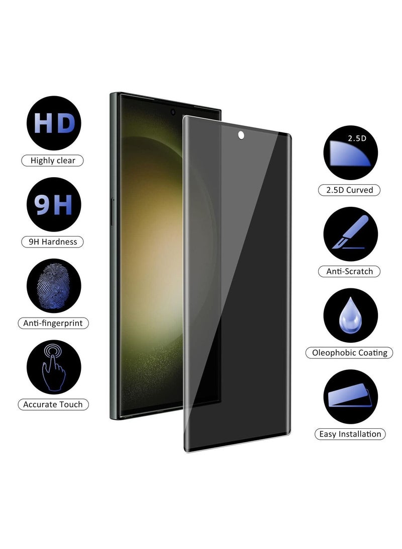 BORTONY S23 Ultra Screen Protector Flexible Privacy Mate Anti Spy 9H Hardness Full Mate Cover Anti Fingerprint For Samsung Galaxy S23 Ultra - Image 2