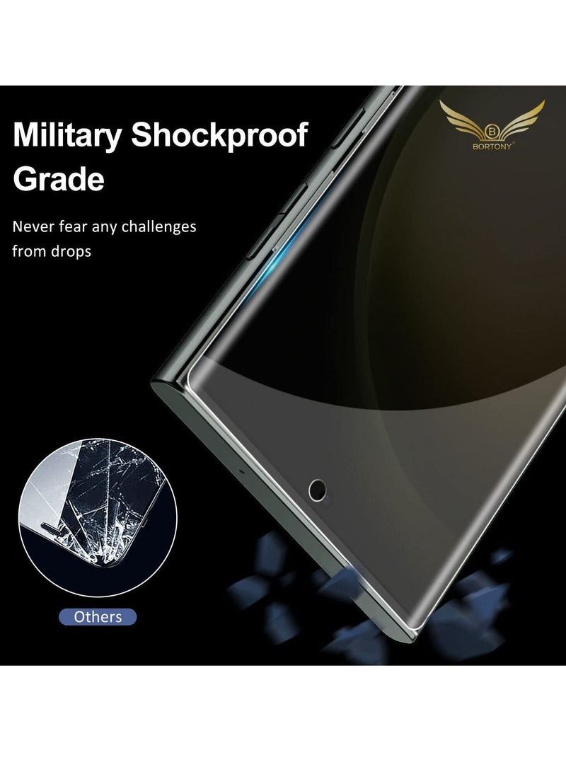 BORTONY S23 Ultra Screen Protector Flexible Privacy Mate Anti Spy 9H Hardness Full Mate Cover Anti Fingerprint For Samsung Galaxy S23 Ultra - Image 4
