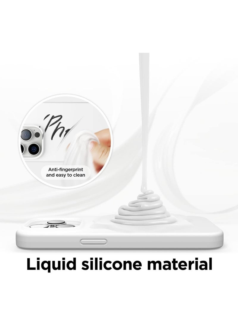 Rock Pow Compatible with iPhone 15 Pro Max Case Liquid Silicone Case Full Body Protective Cover Shockproof Slim Phone Case Anti-Scratch Soft Microfiber Lining 6.7 inch - Image 4