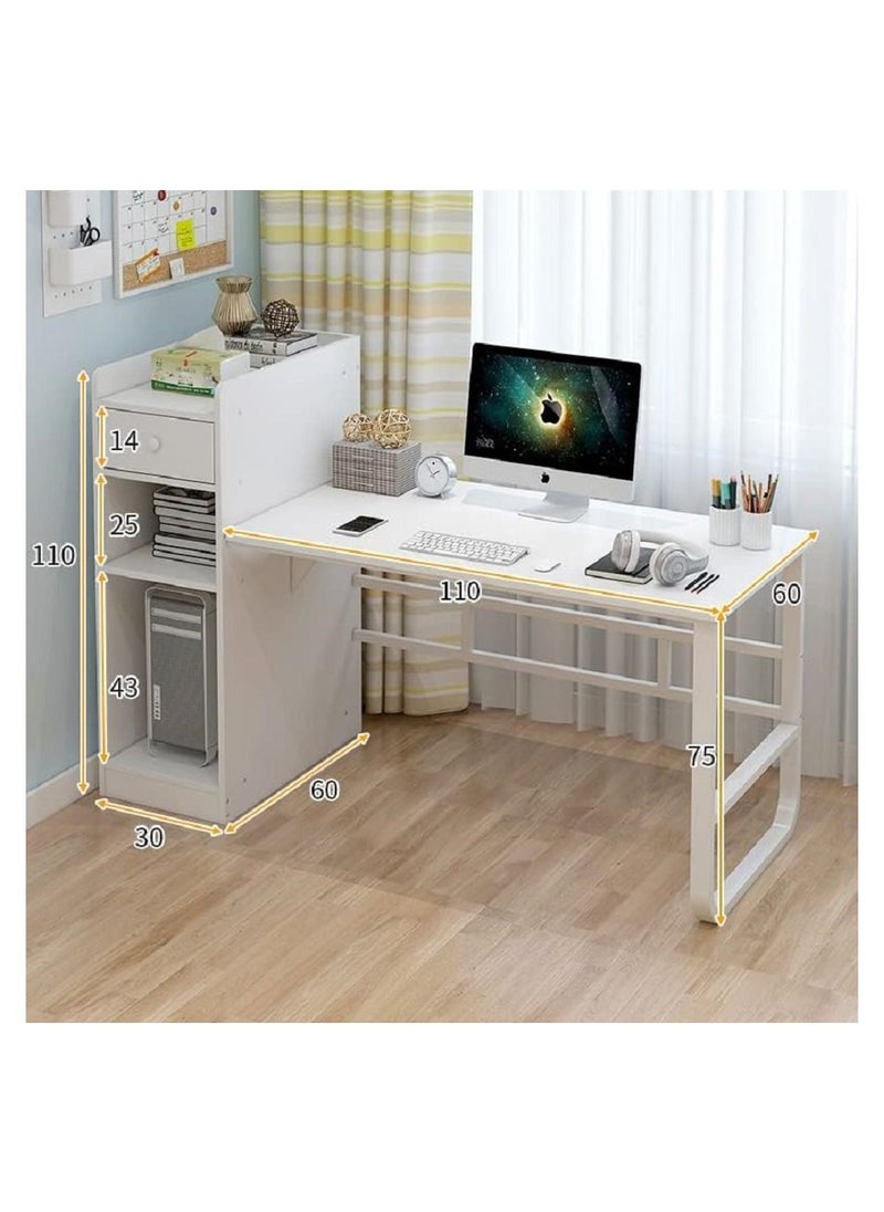 AGD - Study Table Computer Desk with Bookcase 110x60x110cm - Image 1