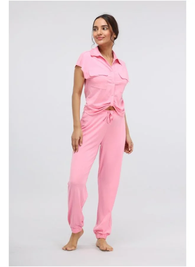 نسيسيرا Sachet Pink Supima Jogger Set