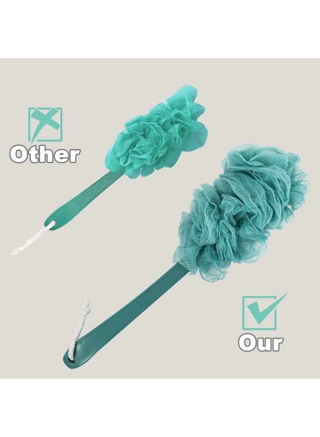 Evmliy 2Pack Back Scrubber for Shower, Loofah Sponge Brush Exfoliating Body, Long Handle Scrub Brush for Shower with Loofah on a Stick for Back Use, Bathing Accessories Body Brushes (2Pack) - Image 3