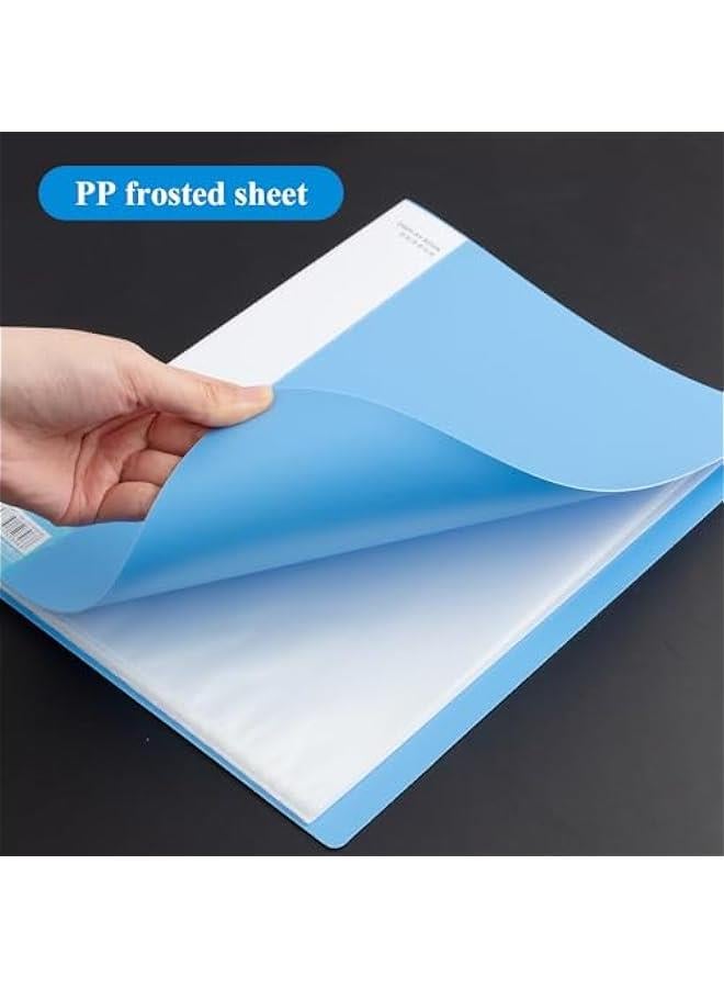 Pelican 20-Pocket Binder with Plastic Sleeves, Portfolio Folder for Art Presentation, Display 40 s, Document Organizer for School and Office, Clear Sheet Protectors, Navy Blue Color, 1 Pack - Image 2