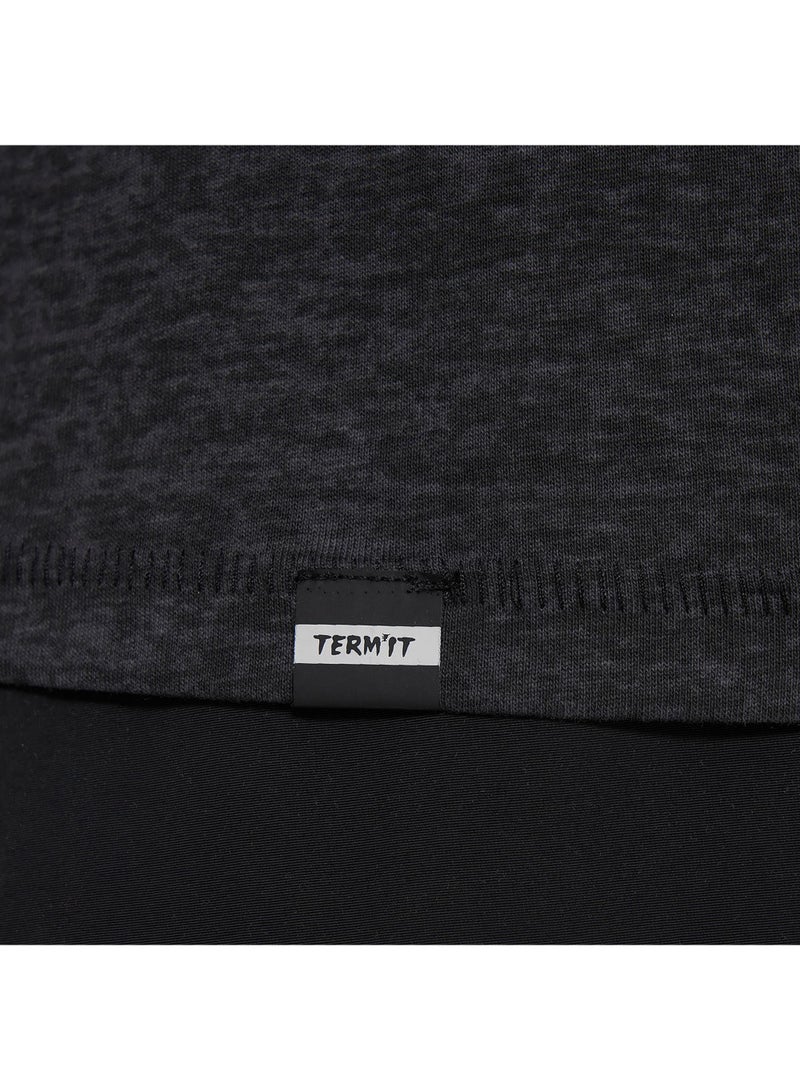 Termit Men's T-shirt Black/Beige, Termit, Soft Cotton Fabric, Comfortable Fit, Breathable, Perfect for Skating and Outdoor Activities - Image 5