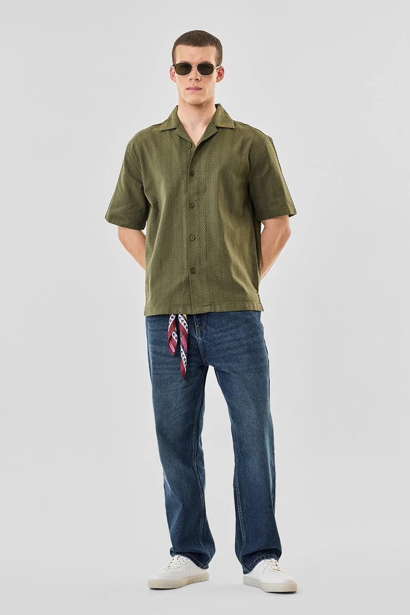 SNITCH قميص قطني % بقصة صندوقية ونقش