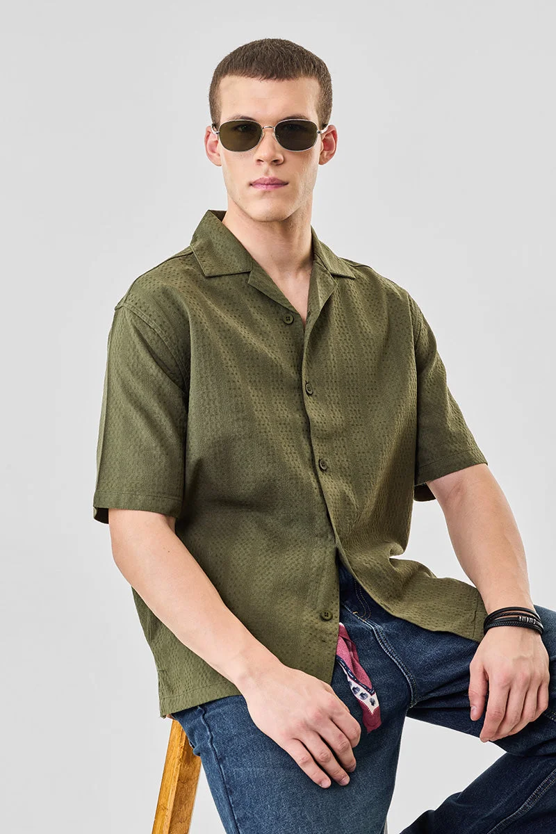 سنيتش قميص قطني % بقصة صندوقية ونقش