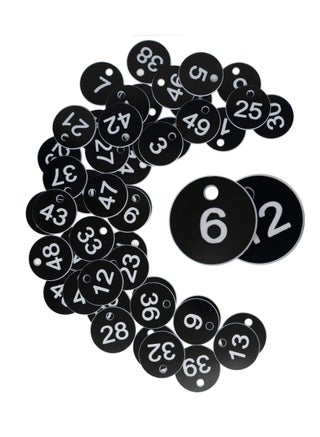 Plastic ID Number Tags, Engraved Tags Key Tags Without Key Rings for Locker Dorm Hotel Bar Restaurant Club Restaurant Table Numbers (1-50, Black) - pzsku/ZF88B5FF412E752721260Z/45/_/1722266289/a9606922-9888-44b7-a9dc-3cde2b4e9f31