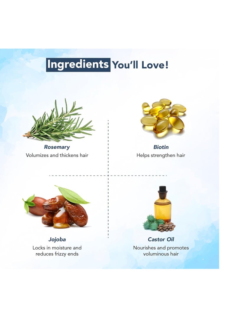 Botanic Hearth Botanic Hearth 100% Pure Rosemary Oil For Hair Growth Infused With Biotin | Hair strengthening Treatment | Nourishing & Volumizing | With Jojoba Oil & Castor Oil | Non GMO Verified | 2 fl oz  - Image 3