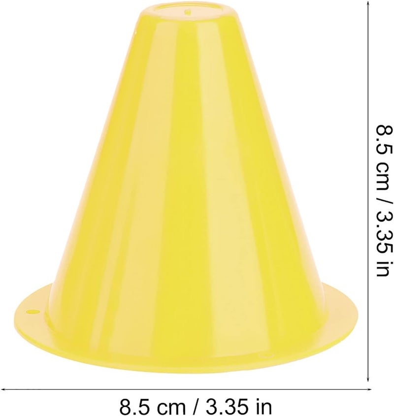 woobles Soccer Training Cone, Agility Soccer Disc Cones Barriers Plastic Marker Holder Sports Accessory (10pcs)-Yellow - Image 4