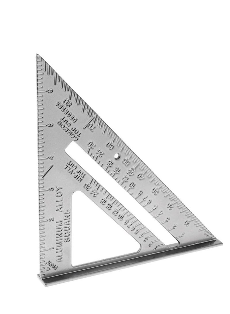 SOLARAE Ruler Metric Aluminum Alloy Speed Square Roofing Triangle Measuring Tool High Precision for Measurement - Image 3