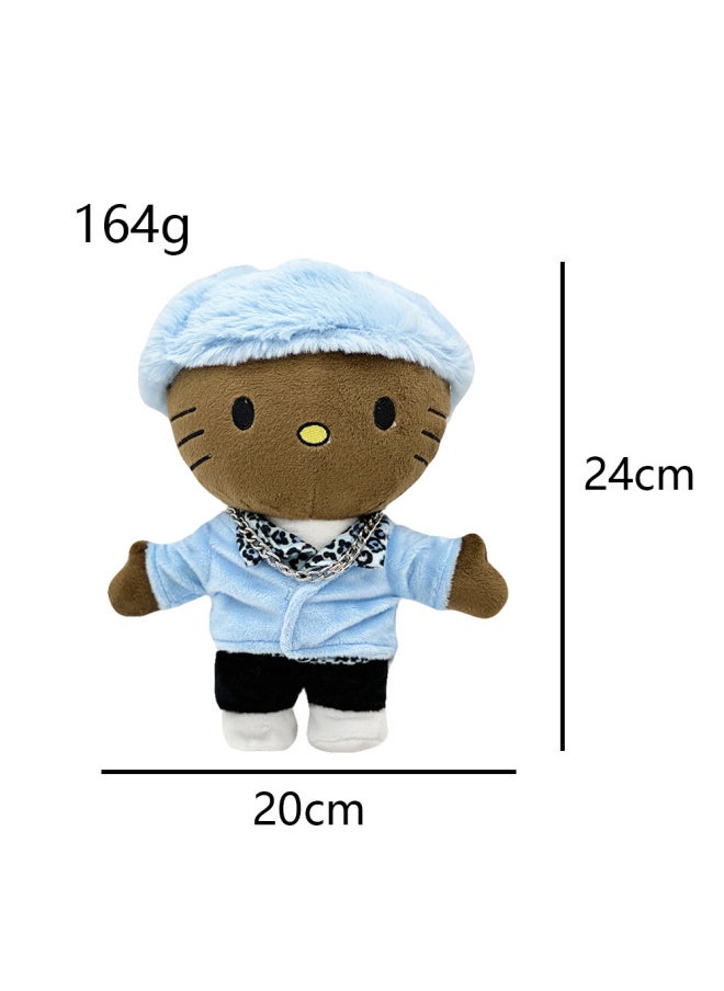 null - Travis Scott Plush Travis Scott Plush Toy Doll-Color:Black T And White Trousers Cat Uncle-Height:24cm - Image 1