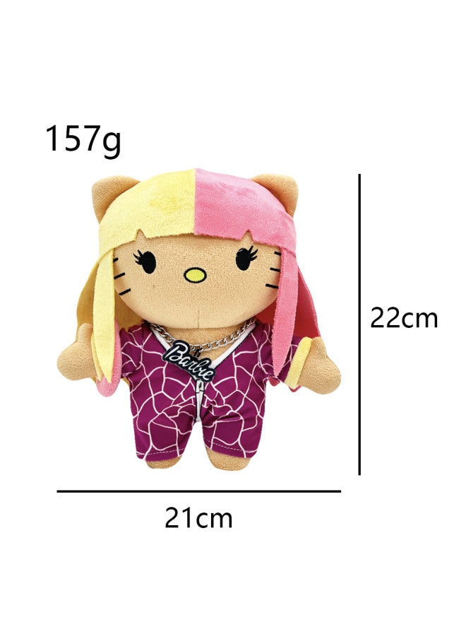null - Travis Scott Plush Travis Scott Plush Toy Doll-Color:Black T And White Trousers Cat Uncle-Height:24cm - Image 1