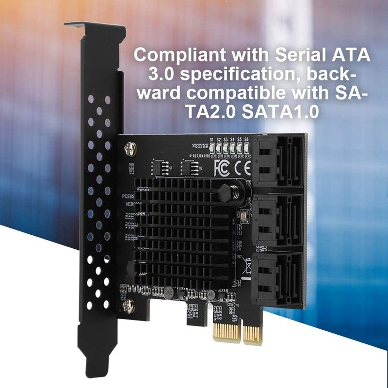 Pomya 6 Port PCI Express 2.0 SATA III 6Gbps RAID Controller Card, SATA 3.0 PCI Express Expansion Card Compatible for SATA6G 3G 1.5G HDD - Image 3
