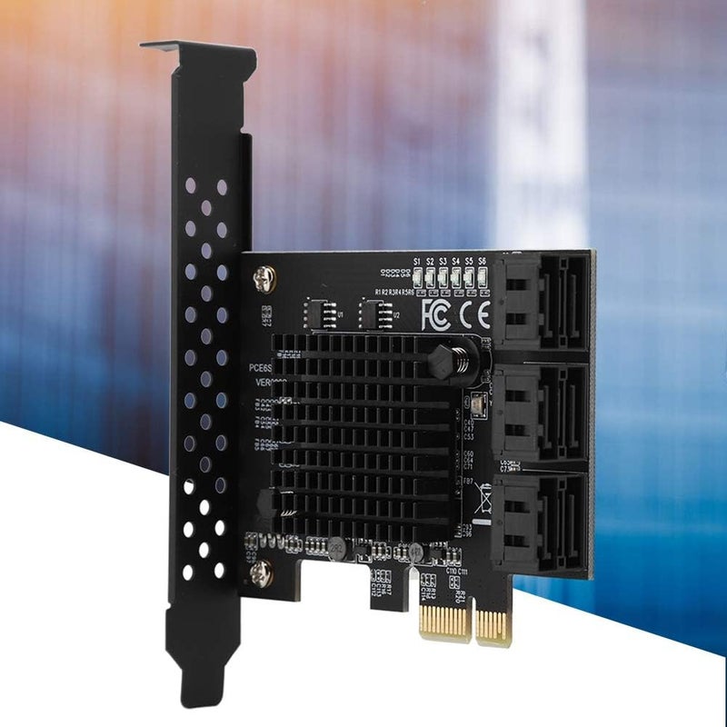 Pomya 6 Port PCI Express 2.0 SATA III 6Gbps RAID Controller Card, SATA 3.0 PCI Express Expansion Card Compatible for SATA6G 3G 1.5G HDD - Image 5