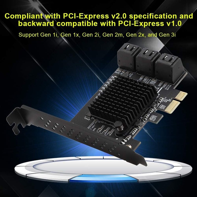 Pomya 6 Port PCI Express 2.0 SATA III 6Gbps RAID Controller Card, SATA 3.0 PCI Express Expansion Card Compatible for SATA6G 3G 1.5G HDD - Image 4