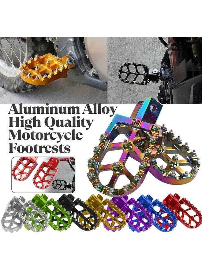 Red Aluminum Motorcycle Footrests for Honda CRF50 XR50 CRF70 CRF110 Off Road - Image 1