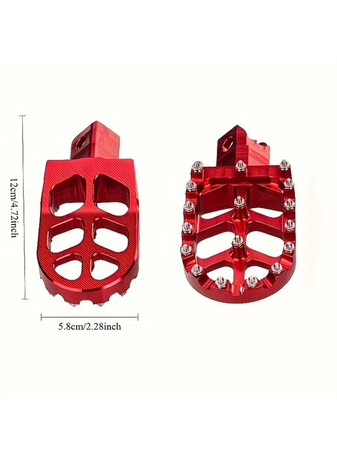 Red Aluminum Motorcycle Footrests for Honda CRF50 XR50 CRF70 CRF110 Off Road - Image 2