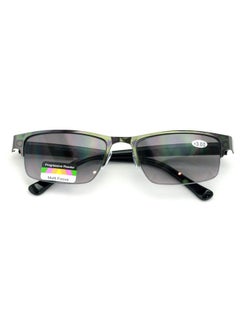 V.W.E. Metal Rectangular Progressive No Line Reading Glasses Trifocal Reader Outdoor Sunglasses (Gunmetal 1.75)  - Image 4