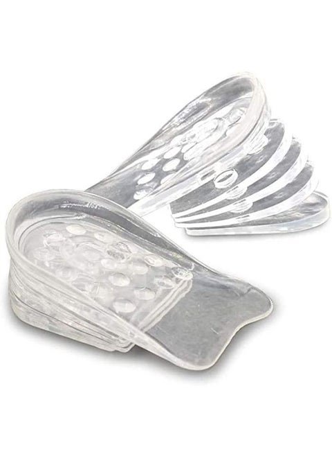 Height Increase Insole Up To 5 Layers Of Silicone Gel For Heel Insoles, 1 Pair
