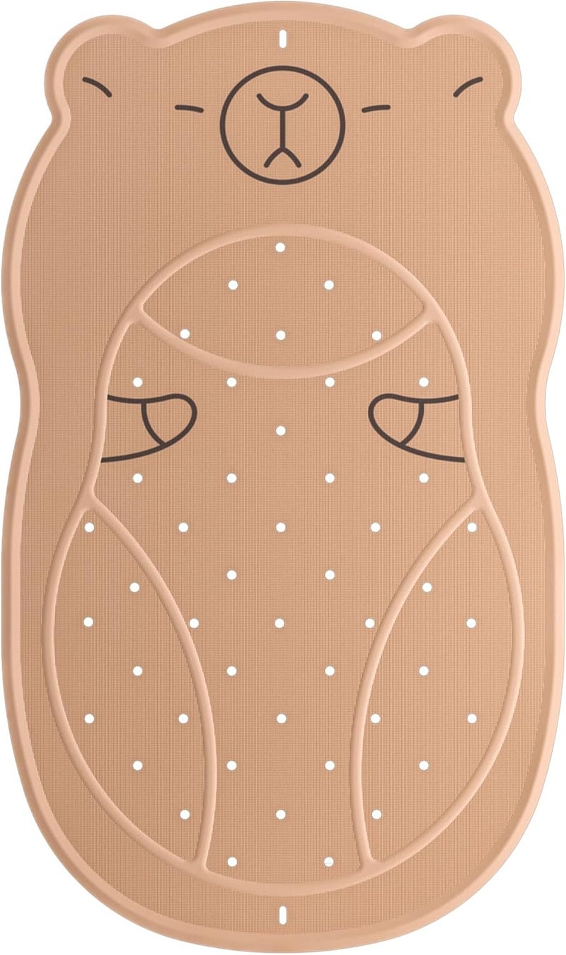 UNEEDE Kids Bathtub Mat Non Slip Shower Mat for Toddlers, Washable Anti Slip Tub Surface, Soft Rubber Mat for Bathtub Shower, Waterproof Bathtub Essentials for Children - Image 1