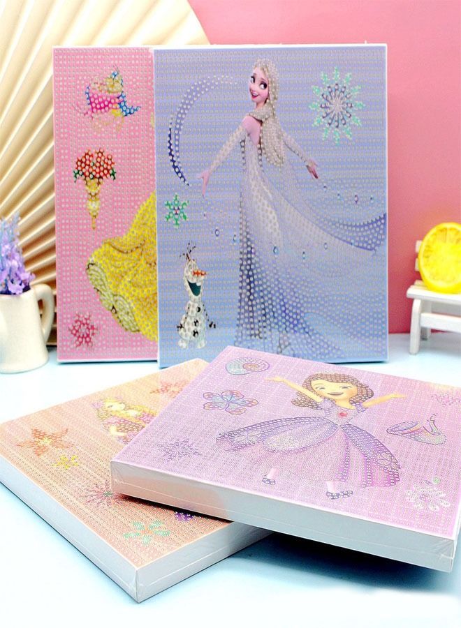 fashionhome فن الرسم بالألماس للأطفال من سلسلة الرسوم المتحركة المصنوعة يدويًا، حرف وأشغال يدوية للأطفال - Image 2