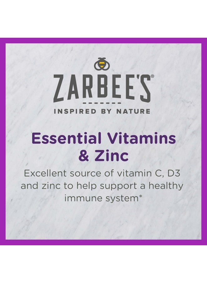 Zarbee's Kids Immune Support, Vitamin C, D & Zinc Daily Immunity Vitamins for Children 4+ Years, Natural Tropical Fruit Flavor, 28 Chewable Tablets - Image 2
