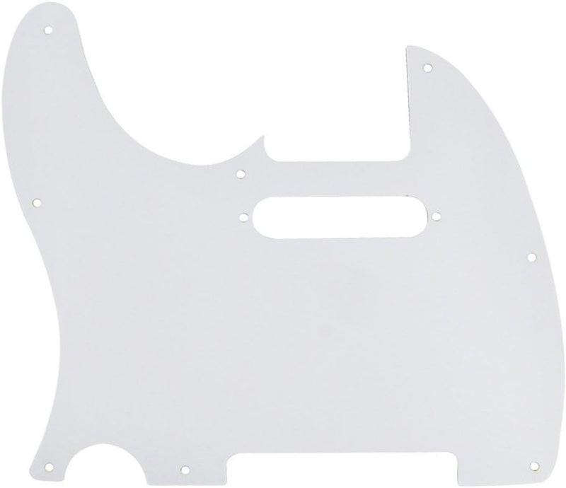 FLEOR 8 Hole TL Pickguard Scratch Plate with Pickguard Screws Set Fit USA/MX Standard TL Style Pickguard Replacement, 4Ply White Pearl - Image 5
