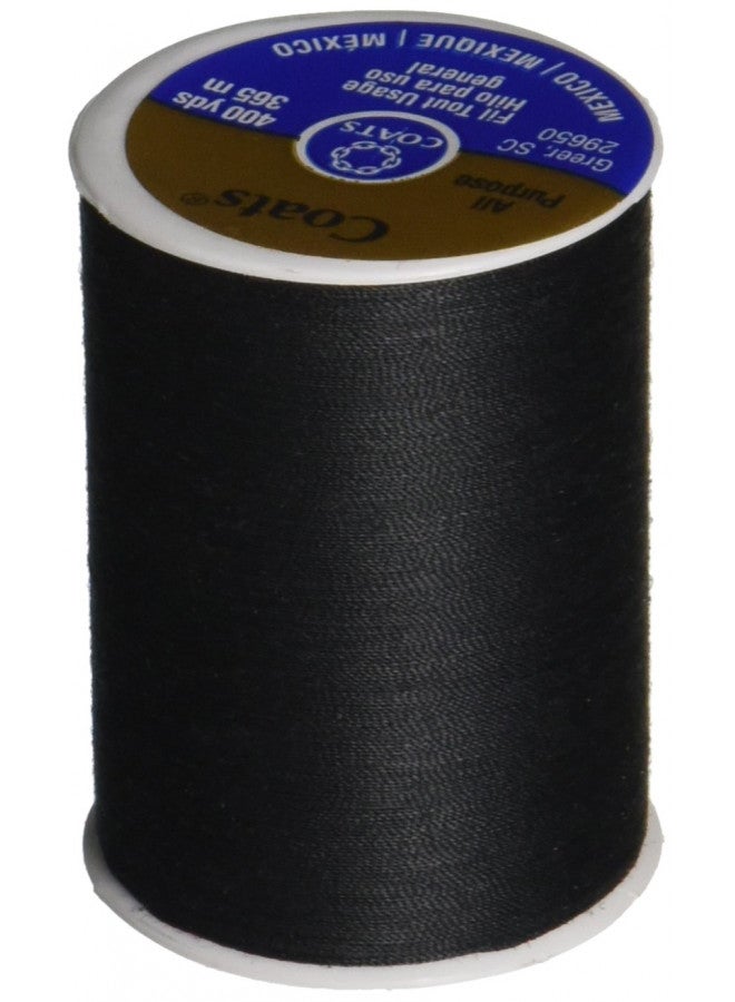 COATS Dual Duty All-Purpose Thread, 400 Yards/1 Spool of Yarn, Black