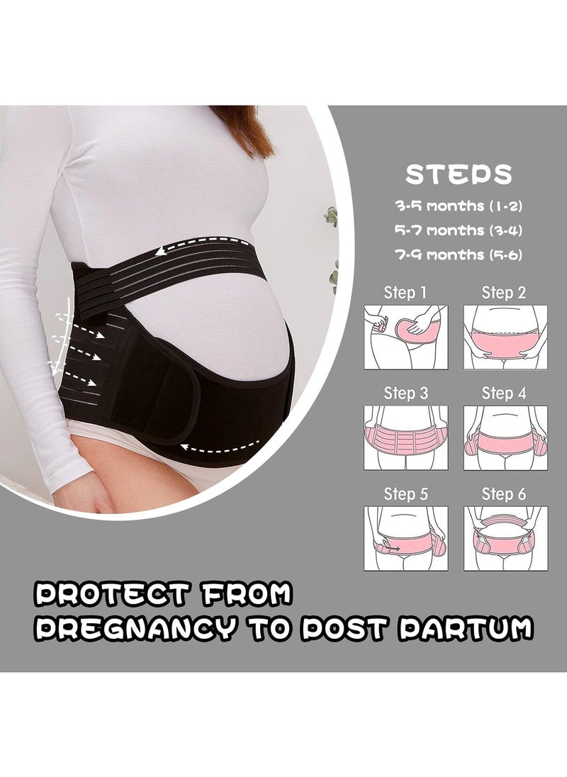FASHION HOME - 3-in-1 Pregnancy Support Maternity Belt Waist Back Abdomen Brace Band - Image 1