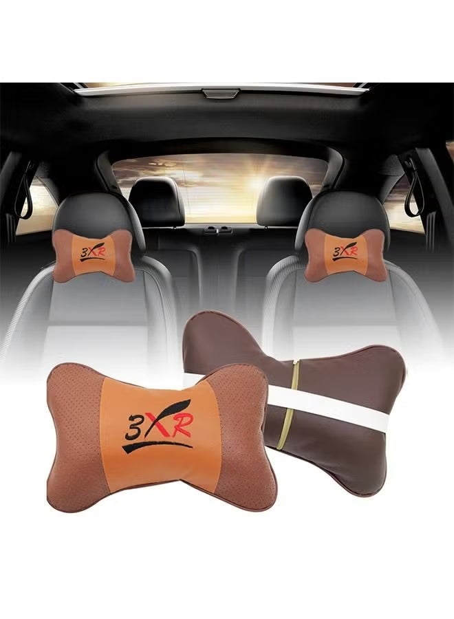 3 اكس ار قطعتان من مسند الرأس لمقعد السيارة ودعم مسند الرأس - Image 1