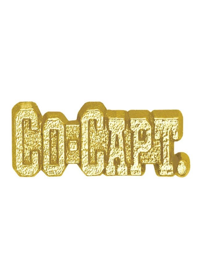 Express Medals Die-Stamped Solid Medal Gold Finished Co-Capt Chenille Lapel Pin with Clutch Back - Image 1