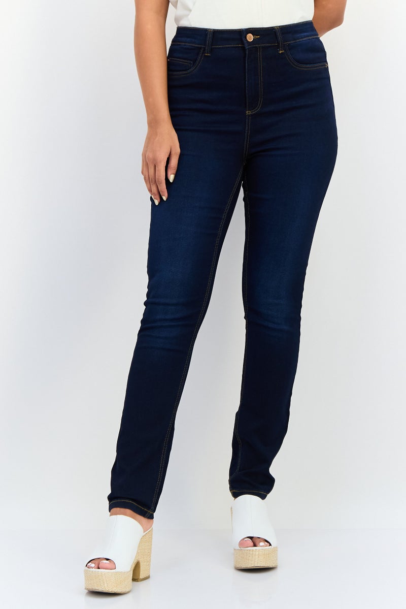 VERO MODA I Scenery by Vero Moda Women Skinny Fit Washed Stretchable Jeans, Navy - Image 1