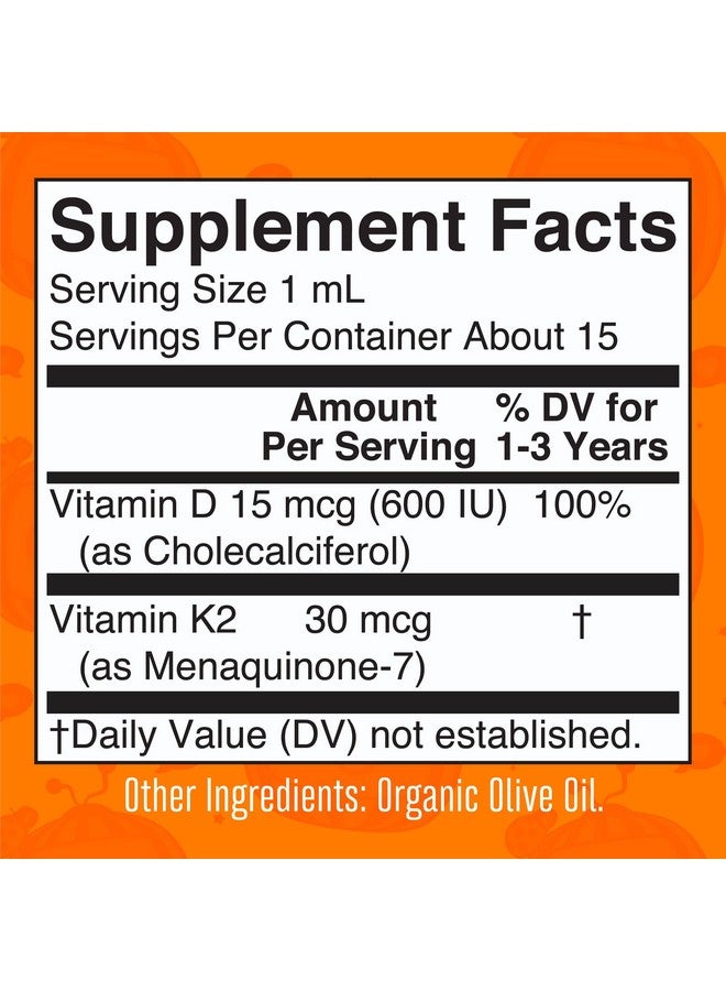 MaryRuth Organics MaryRuth Organics CoComelon Vitamin D3 K2 Liquid Drops for Toddlers | Vitamin K2 D3 Supplement for Kids Ages 1-3 | Calcium Absorption | Strong Bones | USDA Organic | Sugar Free | 15 mL - Image 5