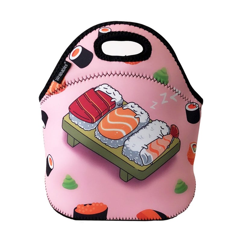 allydrew Insulated Neoprene Lunch Bag Zipper Lunch Box Tote Sushi