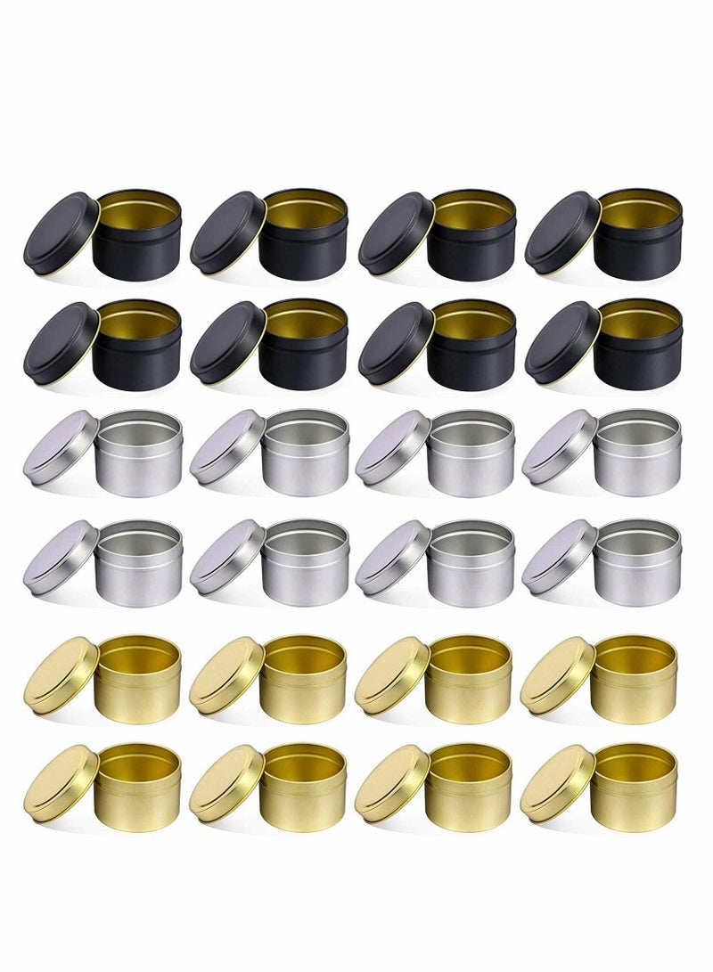 Excefore Candle Jars, 24 Pcs Candle Tins, 5Oz Candle Making Kit, Containers Empty Tinplate Storage Candle Jars for DIY Candle Making, Candies, Gifts Treasures, Arts Crafts, Storage Candle Making Kits - Image 1