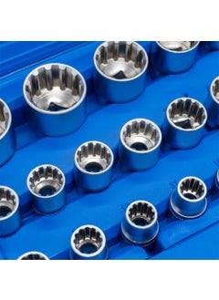 TiTi 6180 1/2" Spline 12 Corner Socket Wrench Set 19 Pieces  - Image 2