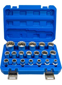 TiTi 6180 1/2" Spline 12 Corner Socket Wrench Set 19 Pieces  - Image 3